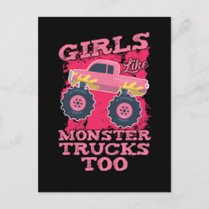 Carte Postale Camions monstrueux pour filles Camion monstre cool