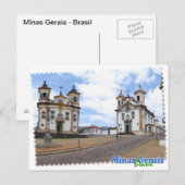Carte Postale Camiseta Minas Gerais Brasil (Devant / Derrière)