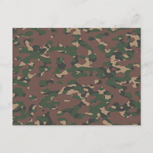 Carte Postale Camo Chic : Un modèle militaire pour la chasse à l (Devant)