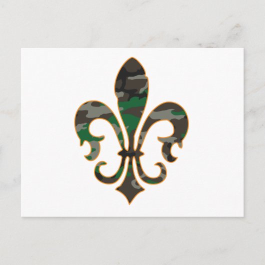 Carte Postale Camo Fleur De lis (Devant)