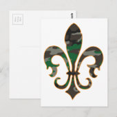 Carte Postale Camo Fleur De lis (Devant / Derrière)