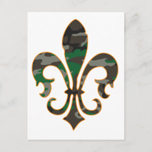 Carte Postale Camo Fleur De lis