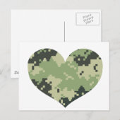 Carte Postale Camo Heart (Devant / Derrière)