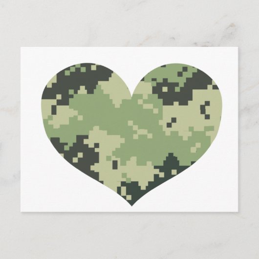 Carte Postale Camo Heart (Devant)