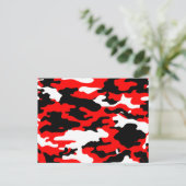 Carte Postale Camo rouge et noir (Debout devant)