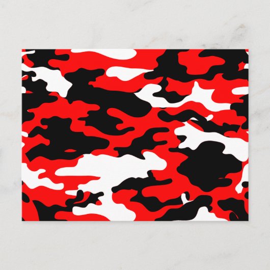 Carte Postale Camo rouge et noir (Devant)
