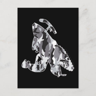 Carte Postale Camoflage gris Motoneige