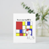Carte Postale Camomille Inspirée de Mondrian (Debout devant)