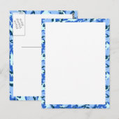 Carte Postale Camouflage bleu ciel Woodland avec blanc (Devant / Derrière)