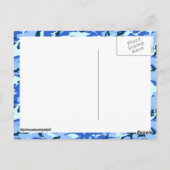 Carte Postale Camouflage bleu ciel Woodland avec blanc (Dos)