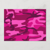 Carte Postale Camouflage Camouflage Fuchsia rose chaud Motif (Devant)