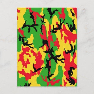 Carte Postale Camouflage couleur Rasta