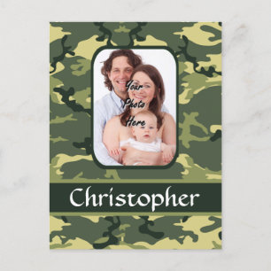 Carte Postale Camouflage de bois vert
