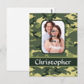 Carte Postale Camouflage de bois vert (Devant / Derrière)