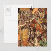 Carte Postale Camouflage de buisson de forêt d'automne (Devant / Derrière)