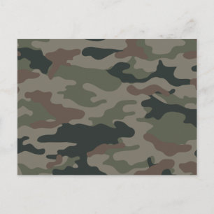 Carte Postale Camouflage de l'armée en vert et en Brown