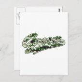 Carte Postale Camouflage de marié militaire (Devant / Derrière)