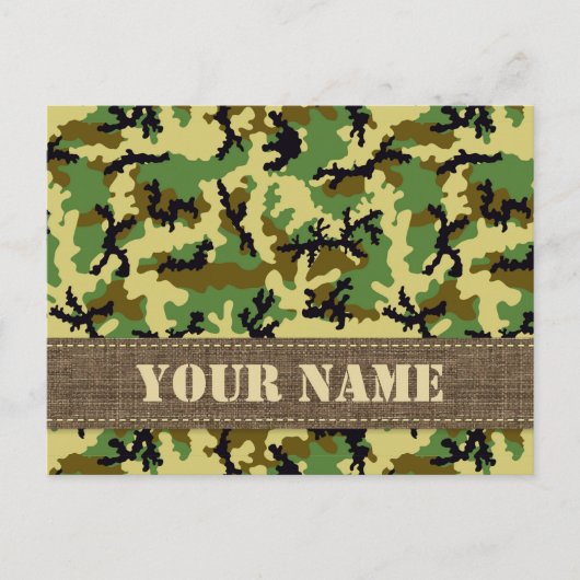 Carte Postale Camouflage des bois (Devant)