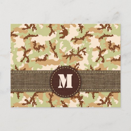 Carte Postale Camouflage du désert (Devant)