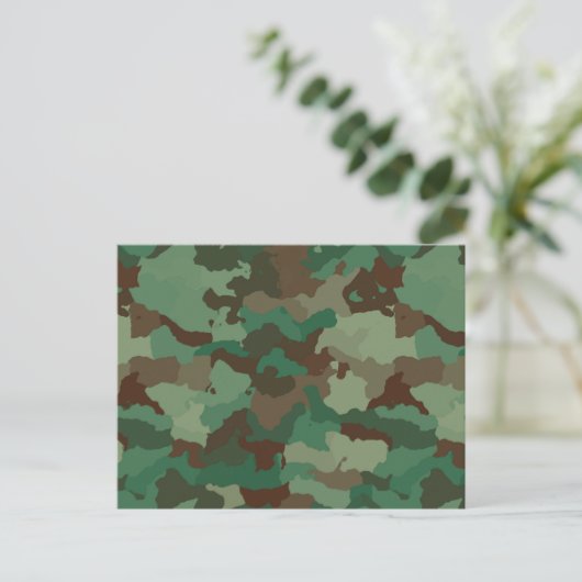 carte postale camouflage militaire (Debout devant)