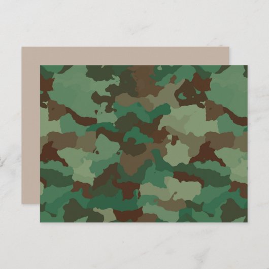 carte postale camouflage militaire (Devant / Derrière)
