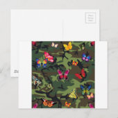 Carte Postale camouflage papillon (Devant / Derrière)