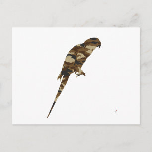 Carte Postale Camouflage Parakeet Silhouette
