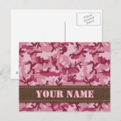 Carte Postale Camouflage rose (Devant / Derrière)