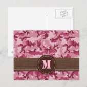 Carte Postale Camouflage rose (Devant / Derrière)