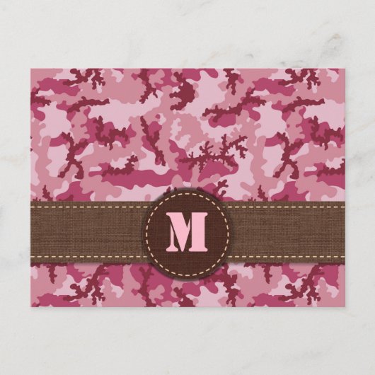 Carte Postale Camouflage rose (Devant)