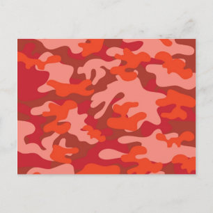 Carte Postale Camouflage rouge