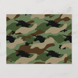 Carte Postale Camouflage Unicorne