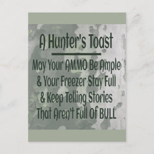 Carte Postale Camouflage vert amusant pour les toasts de chasseu