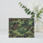 Carte Postale Camouflage vert militaire (Debout devant)
