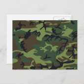 Carte Postale Camouflage vert militaire (Devant / Derrière)