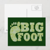 Carte Postale Camouflage vert Texte Bigfoot (Devant / Derrière)