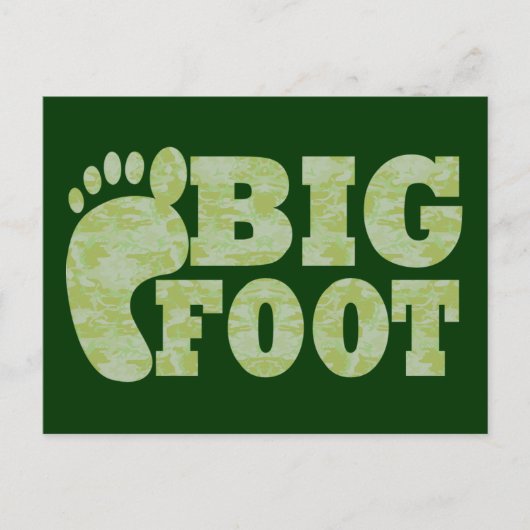 Carte Postale Camouflage vert Texte Bigfoot (Devant)