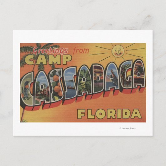 Carte Postale Camp Cassadaga, Floride - Scènes de grandes lettre (Devant)