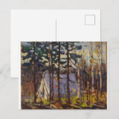 Carte Postale Camp d'artiste paysagiste canadien par Tom Thomson (Devant / Derrière)