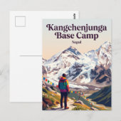 Carte Postale Camp de base de Kangchenjunga Népal (Devant / Derrière)