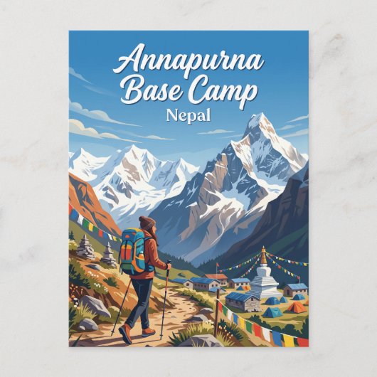 Carte Postale Camp de base de l'Annapurna Népal (Devant)