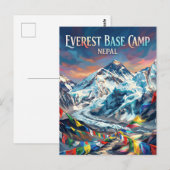 Carte Postale Camp de base de l'Everest Népal (Devant / Derrière)