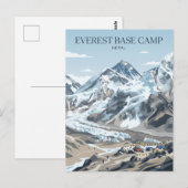Carte Postale Camp de base de l'Everest Népal (Devant / Derrière)