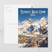 Carte Postale Camp de base de l'Everest Népal (Devant / Derrière)