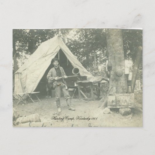 Carte Postale Camp de chasse du Kentucky 1908 (Devant)