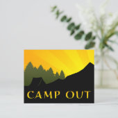 Carte Postale Camp Out Sunset Scene (Debout devant)