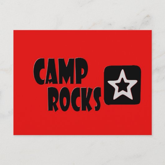 Carte Postale Camp Rocks (rouge et noir) (Devant)