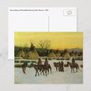 Carte Postale Camp Sioux à Wounded Knee par John Hauser