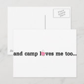 Carte Postale Camp t'aime aussi.... (Devant / Derrière)