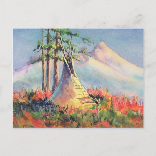 CARTE POSTALE CAMP TIPI D'ÉTÉ PAR SHARON SHARPE (Devant)